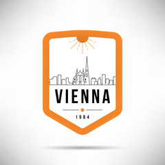 Vienna Modern Skyline Vector Template