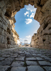 old entrance to the roman theater in Plovdiv, Bulgaria