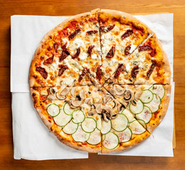 tasty pizza on table