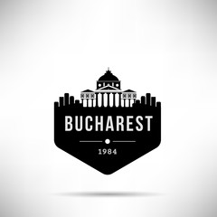 Bucharest Modern Skyline Vector Template