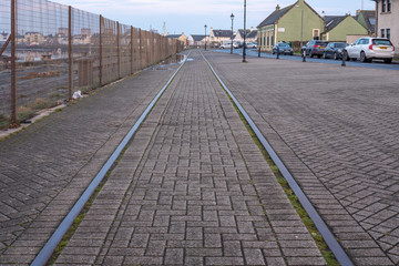 Harbour Street Irvine and the Old harbour Railway Lines Preserved