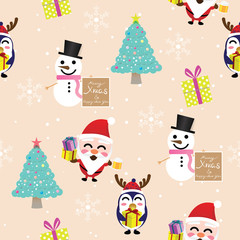 Christmas seamless pattern,winter,happy new year,christmas tree