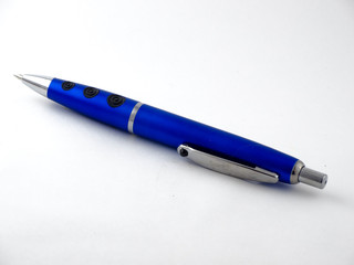 blue pen isolated on white background