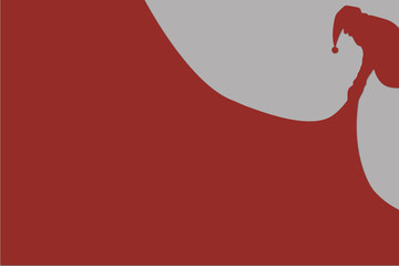 Santa Claus holding big sack.