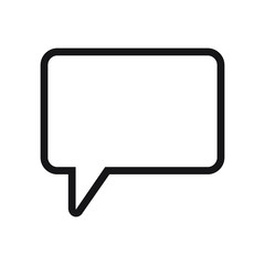 Speech bubble, speech balloon, chat bubble line art vector icon for apps and websites