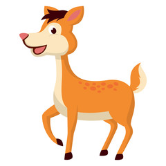 Side view of mouse deer with white background