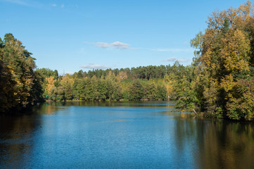 Fototapeta na wymiar Autumn landscape in Russia