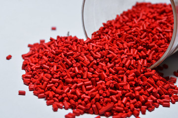 red plastic granules
