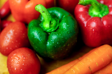 Fresh Vegetable on a Wooden Tray