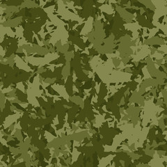 Military camouflage seamless pattern in different shades of green color