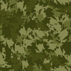 Fototapeta premium Military camouflage seamless pattern in different shades of green color