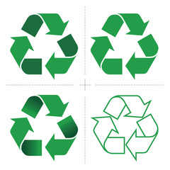 Obraz premium Recycle icon vector set