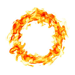 Fire ring on black background