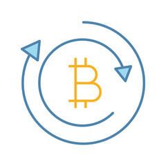 Bitcoin exchange color icon