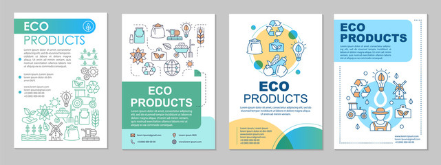 Eco products brochure template layout
