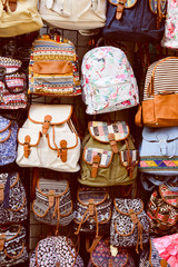 Fototapeta na wymiar Hipster backpacks, vintage style