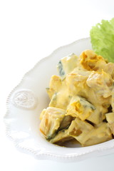 Homemade mayonnaise and Pumpkin salad