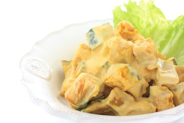 Homemade mayonnaise and pumpkin salad