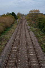 Fototapeta na wymiar Railway track from a bridge