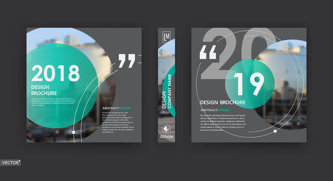 Abstract patch brochure cover design. Black info data banner frame. Techno title sheet model set. Modern vector front page art. Urban city blurb texture. Green citation figure icon. Ad flyer text font