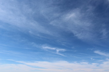 Background of clear blue cloudless sky on a Sunny day