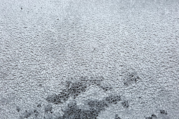 winter drawing on glass