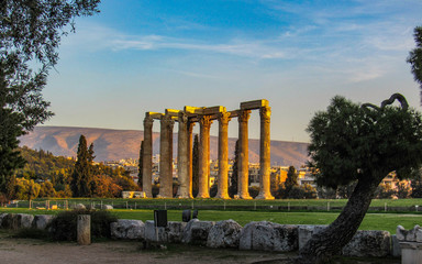 Temple of Olympian Zeus in Athens, Greece
