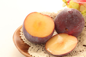 Japanese fruit, plum for healthy food iamge