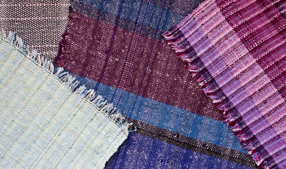 Cotton fabric texture, handwoven textile background