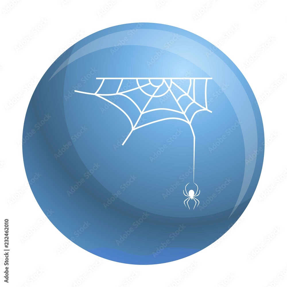Poster cross spider web icon. simple illustration of cross spider web vector icon for web design isolated o