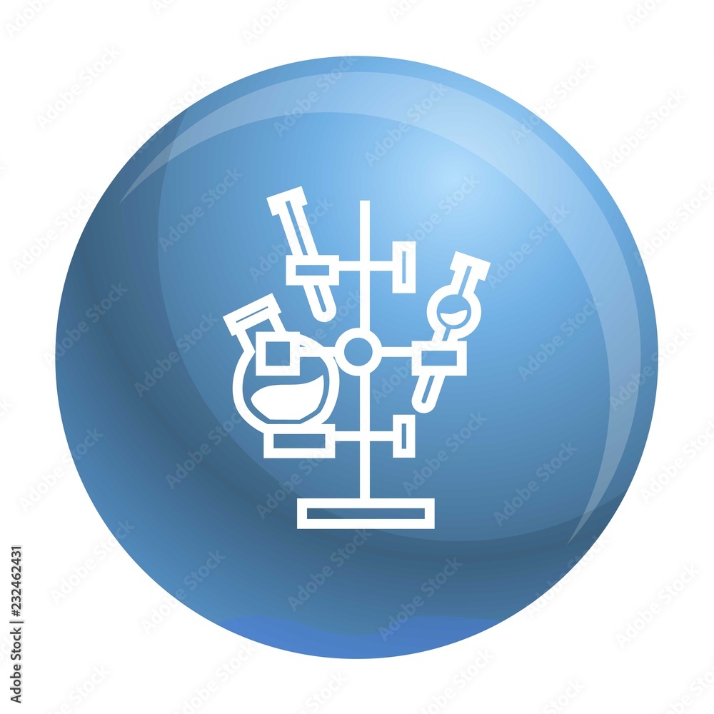Poster chemical flask stand icon. simple illustration of chemical flask stand vector icon for web design is