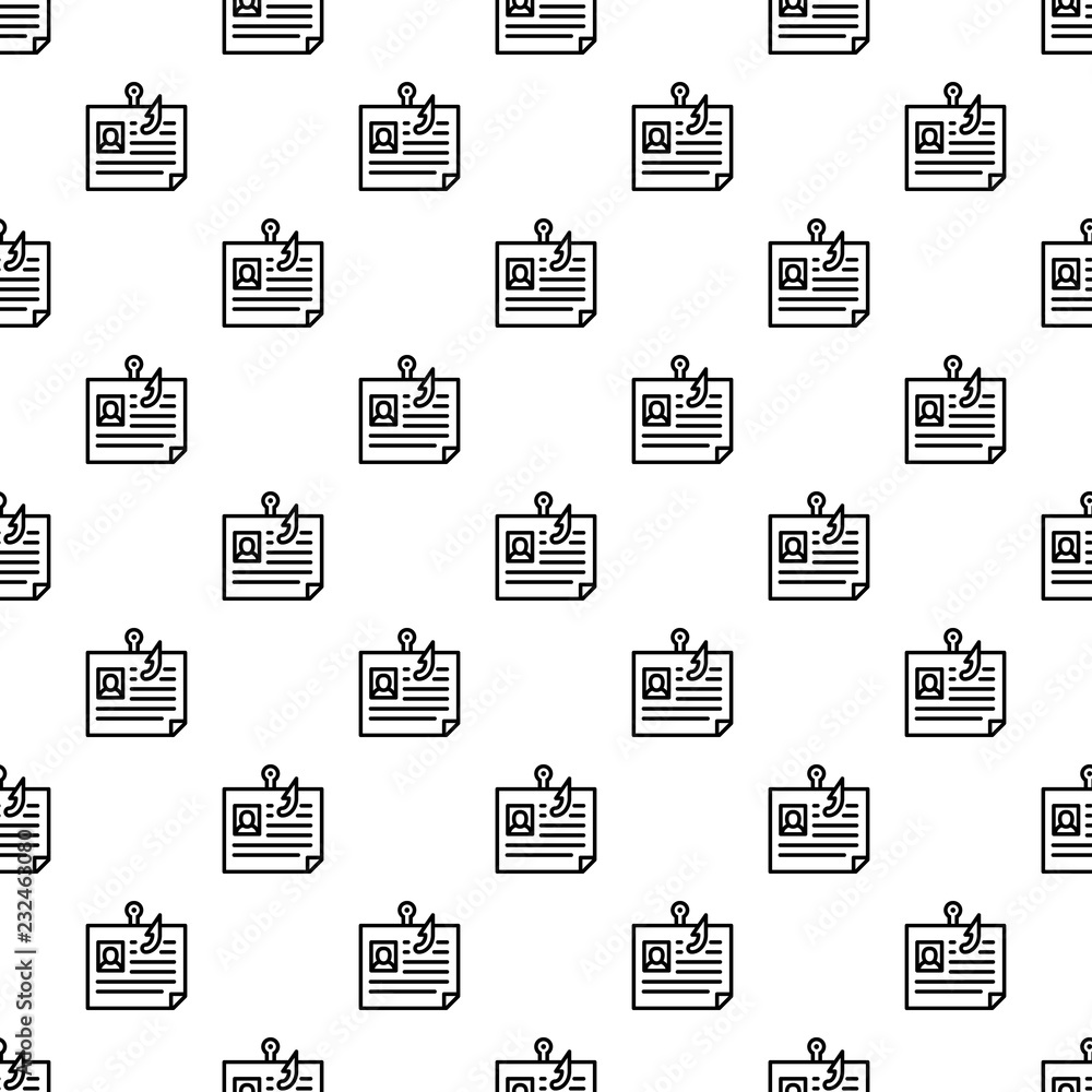 Poster personal data phishing pattern seamless repeat background for any web design