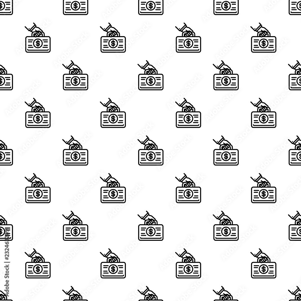 Poster corruption money case pattern seamless repeat background for any web design