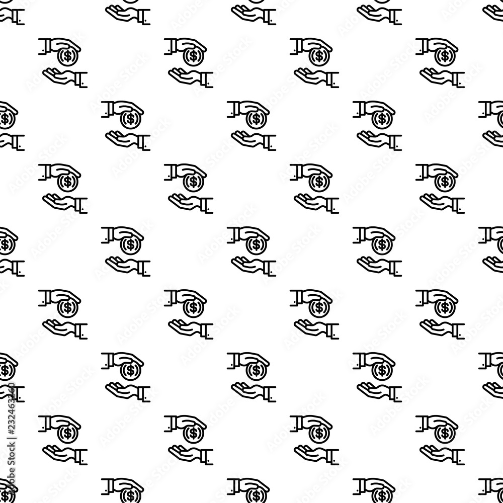 Poster money coin corruption pattern seamless repeat background for any web design