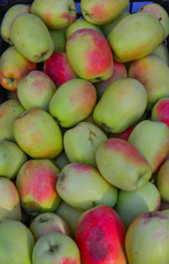 Fresh apple fruits for sale at street market