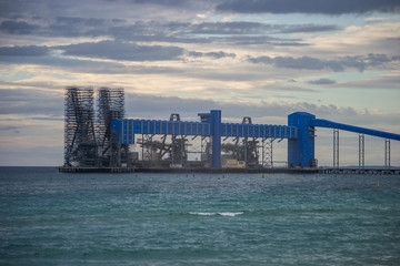 Obraz premium Kwinana Grain Terminal, East Rockingham, Western Australia