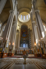 Fototapeta premium Interior of Holy Trinity Cathedral in Tbilisi
