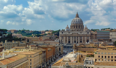 Fototapeta na wymiar Saint Peter Basilica, Vatican - Rome, Italy.