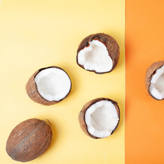 Tropical summer coconut background