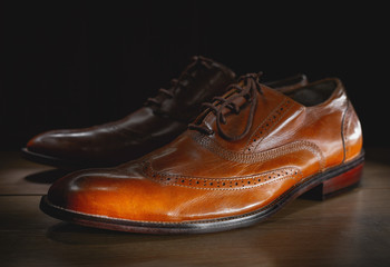 brown male shoes