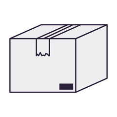 closed cardboard box isolated icon