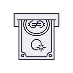 dollar bill isolated icon