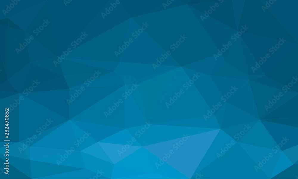 Poster abstract polygon blue background. pattern composed of triangles.