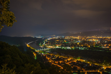 Fototapeta premium Blick auf Trier nachts