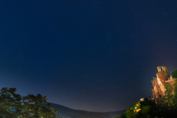 Heidelberg Schloss unter den Sternen in einer Sommernacht