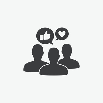 Social Media Brand Engagement Vector Icon