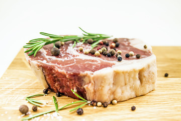 Fresh rib eye steak