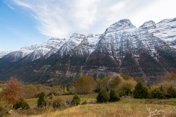landscape of mountains and blue sky