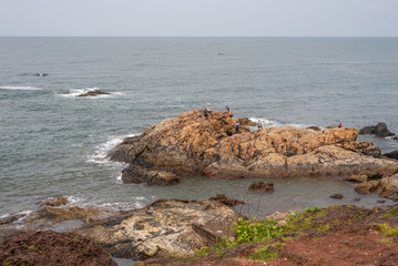 Relaxation zones at Vagator Beach in Goa India