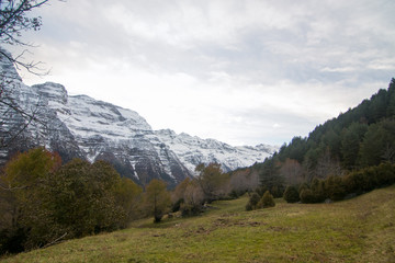 landscape of mountains and blue sky